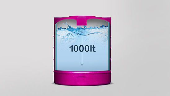 1000-litre water tank