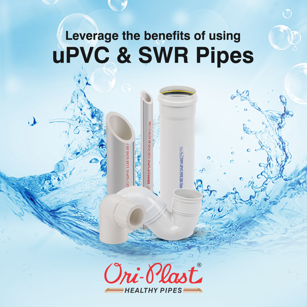 Leverage the benefits of using uPVC SWR Pipes