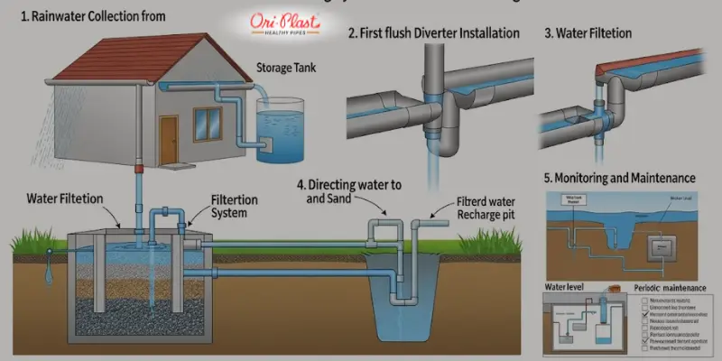 Rainwater Harvesting System for Borewell Recharge