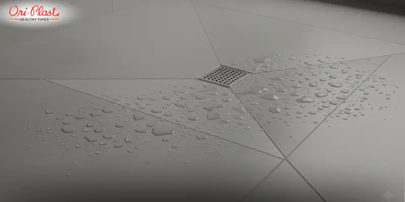 Improper Slope of Bathroom Floors and Drains